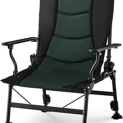 BOXED BLACK AND GREEN OUTDOOR LOUNGER/CHAIR