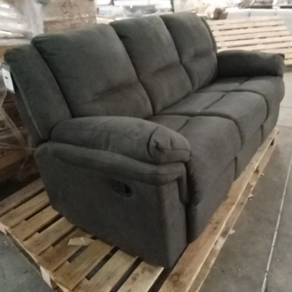 ALBION FABRIC 3 SEATER HIGH BACK MANUAL RECLINER SOFA RRP £749