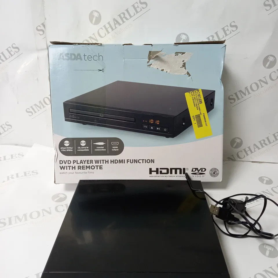 BOXED HDMI DVD PLAYER WITH REMOTE IN BLACK