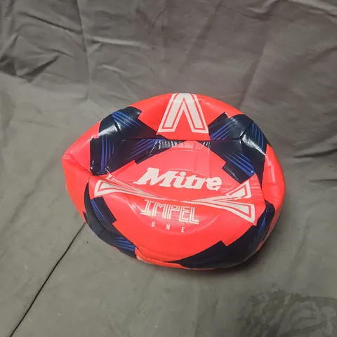 MITRE IMPEL ONE FOOTBALL – PINK/CORAL WITH BLUE ACCENTS