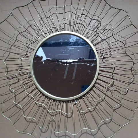 K BY KELLY HOPPEN RIPPLE WAVED MIRROR - COLLECTION ONLY