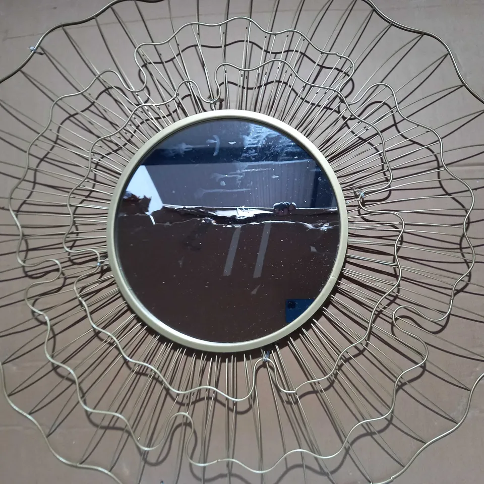 K BY KELLY HOPPEN RIPPLE WAVED MIRROR - COLLECTION ONLY