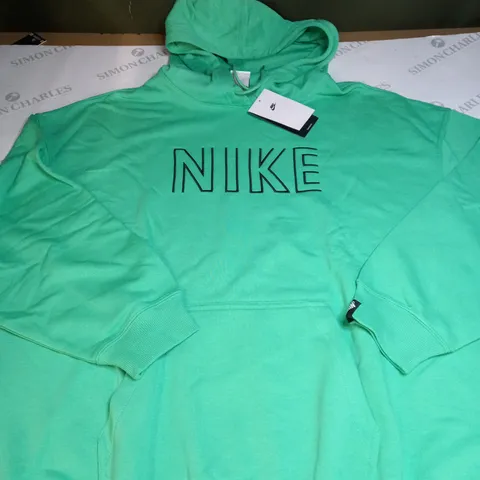 NIKE LOGO GREEN HOODIE SIZE S