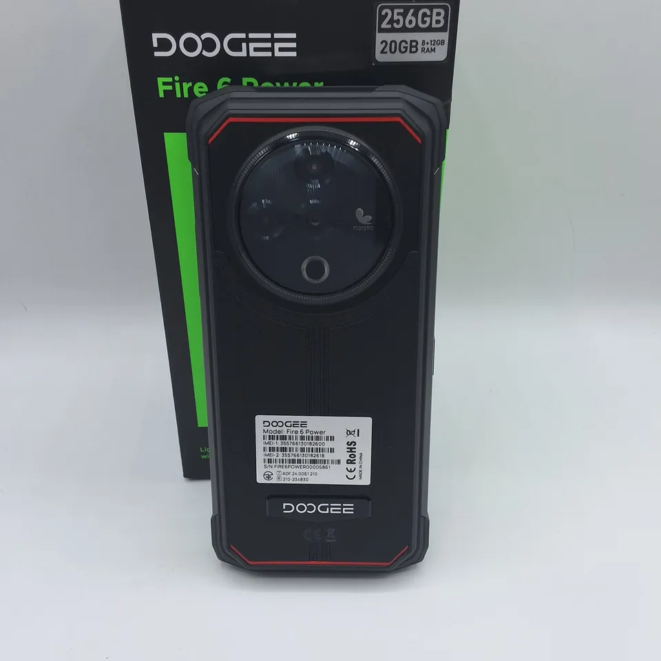 BOXED DOOGEE FIRE 6 POWER 8+12GB 256GB MOBILE PHONE IN INK BLACK