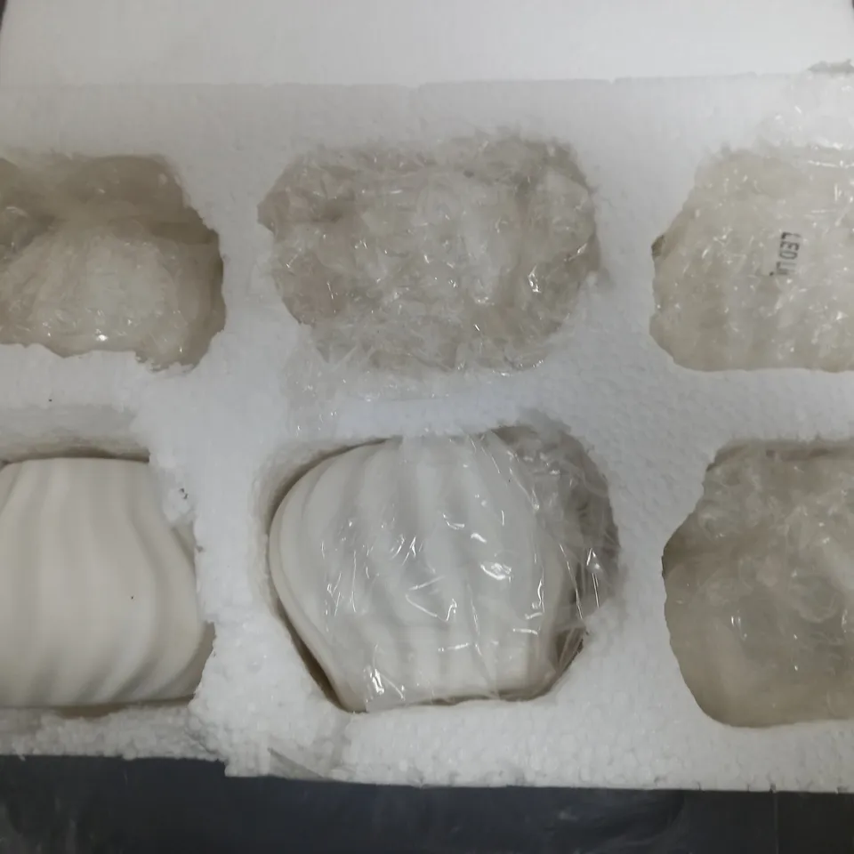 K BY KELLY HOPPEN SET OF 6 CANDLEHOLDERS WITH LED TEALIGHTS