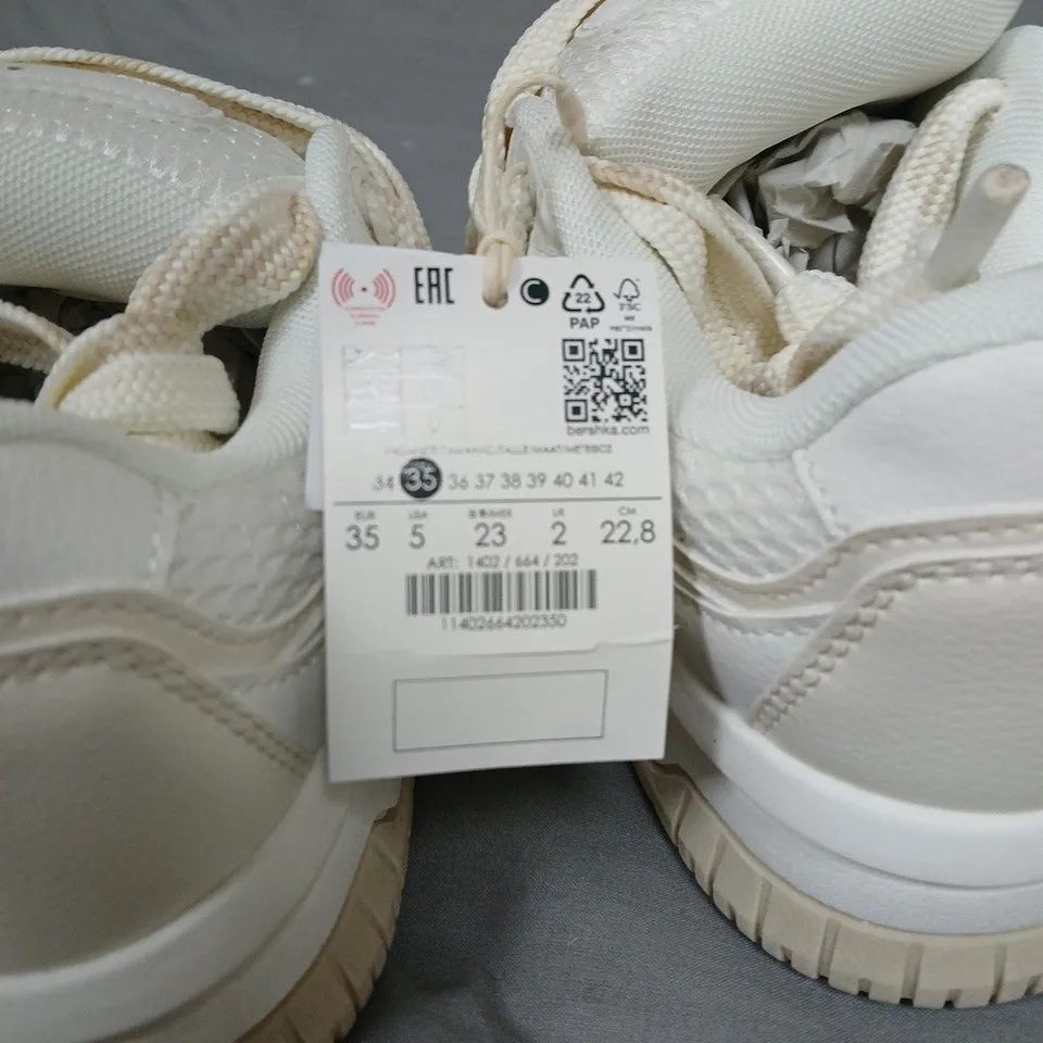 BERSHKA STARFIT WHITE TRAINERS – UK 2
