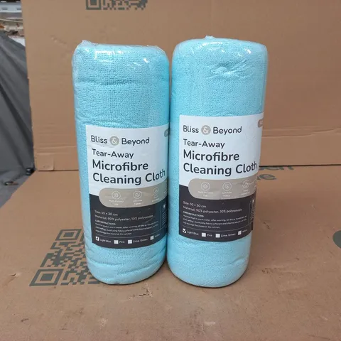 SET OF 2 BLISS AND BEYOND TEAR AWAY MICRO FIBRE CLEANING CLOTH (30 PER PACK)