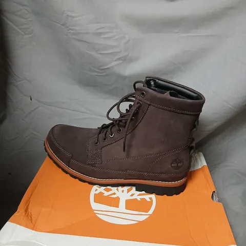 TIMBERLAND ORIGINALS 6-INCH BOOTS – DARK BROWN NUBUCK, UK 11 W/L