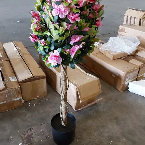 SMALL FAKE PLANT GREEN AND PINK