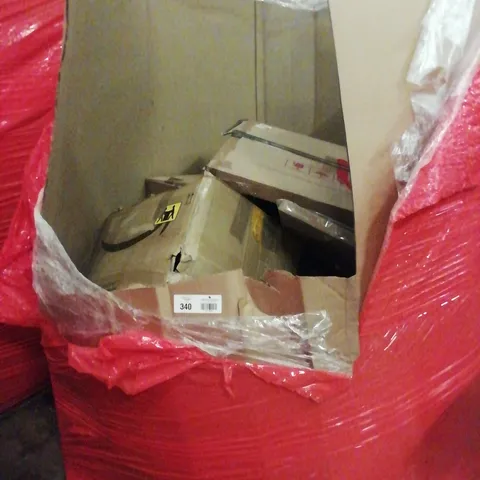 PALLET OF ASSORTED ITEMS INCLUDING, PULL OUT KITCHEN MIXER TAP, FOLDING DRYING RACK, HARDWOOD FOOTSTOOL, OCCASIONAL TABLE.