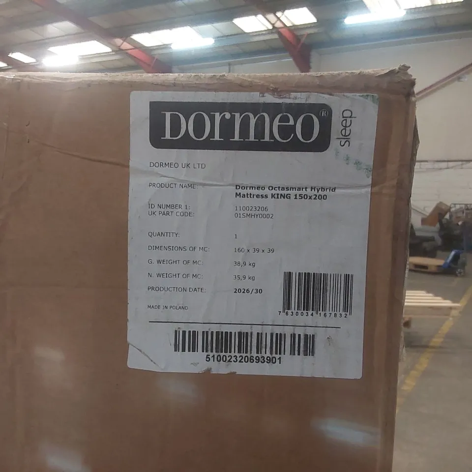 QUALITY BOXED AND ROLLED DORMEO OCTASMART HYBRID MATTRESS - 150CM KING SIZE