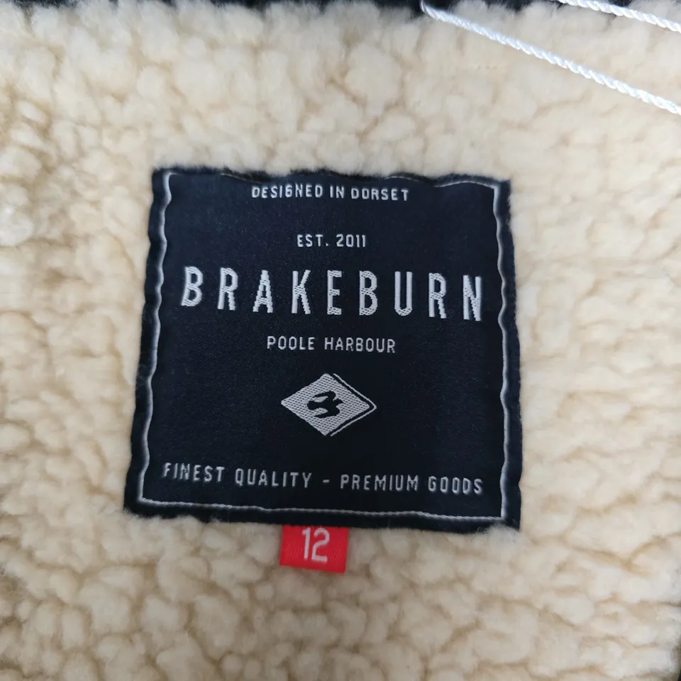 BRAKEBURN QUILTED PUFFER JACKET – BLACK – UK SIZE 12