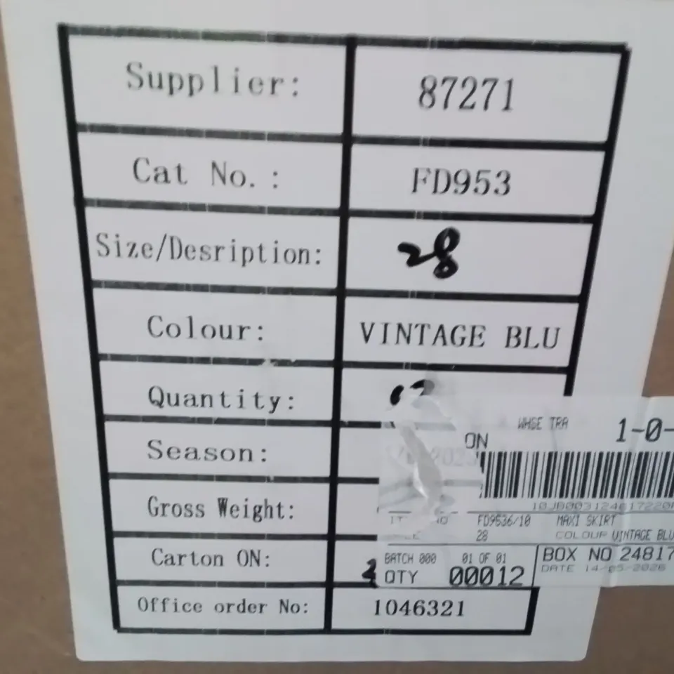 BOXED BRAND NEW APPROXIMATELY 12 SIMPLY BE VINTAGE BLUE MAXI SKIRT SIZE 20