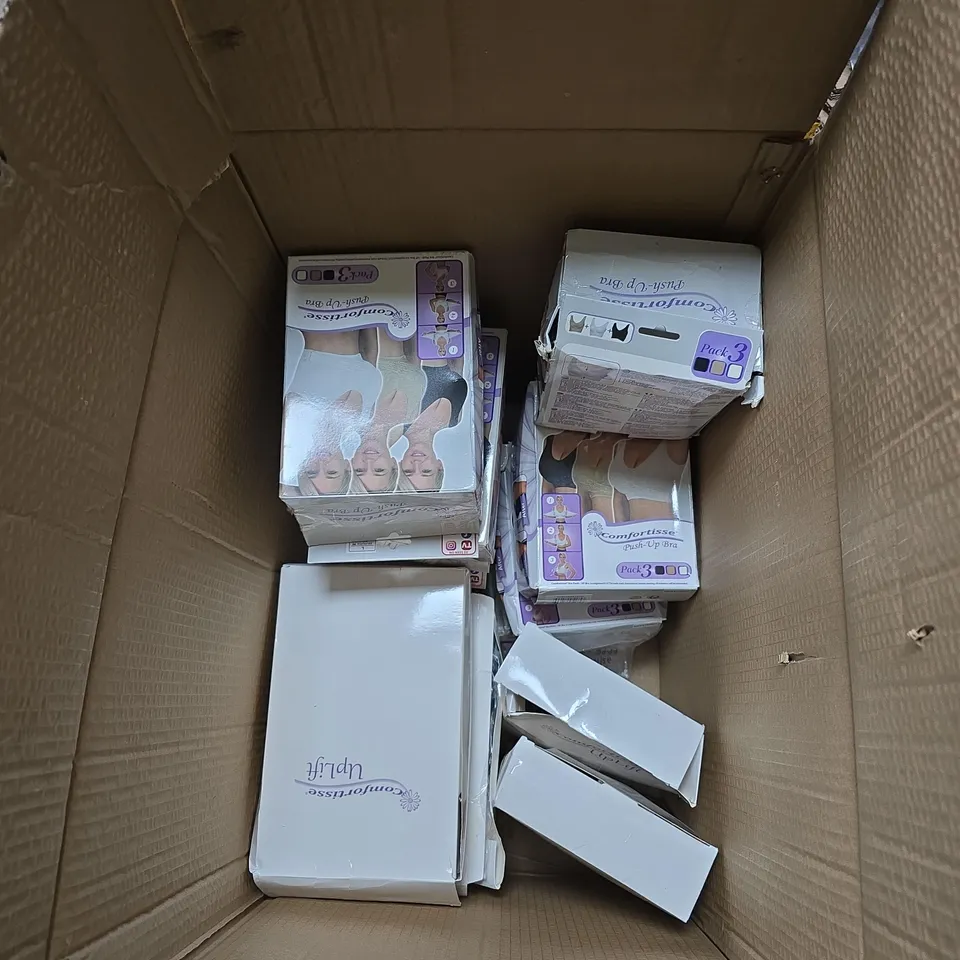 BOX OF APPROXIMATELY 12 COMFORTISSE ITEMS INCLUDING UPLIFT AND PUSH UP BRA 