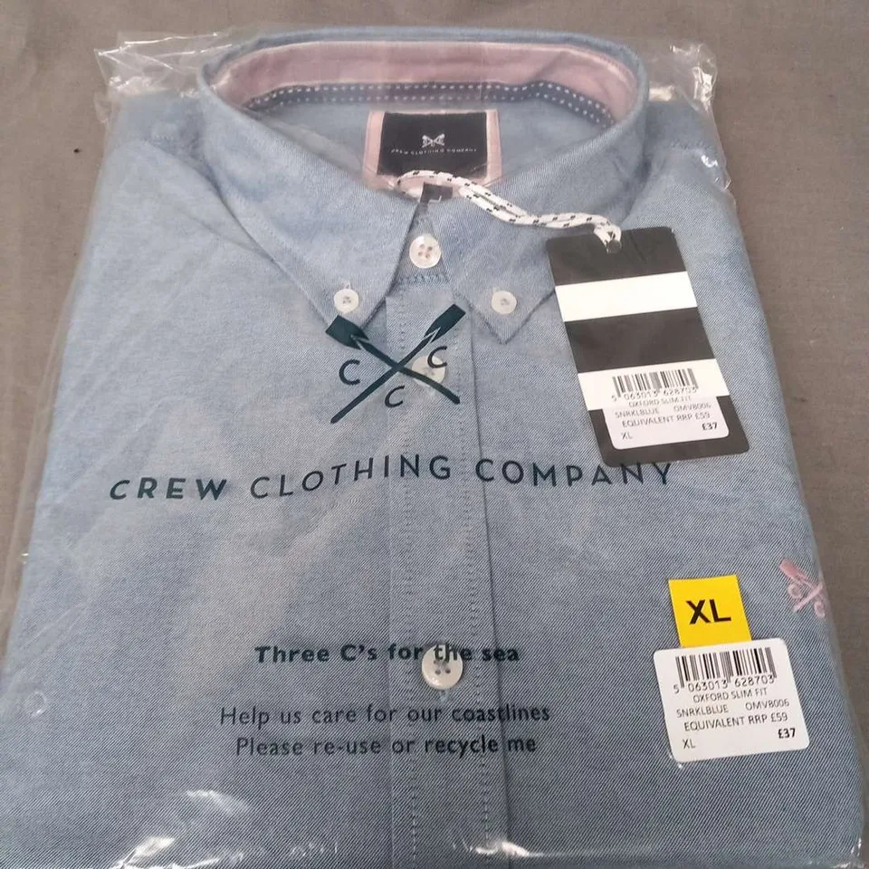 BRAND NEW BAGGED CREW CLOTHING COMPANY OXFORD SLIM FIT SIZE XL