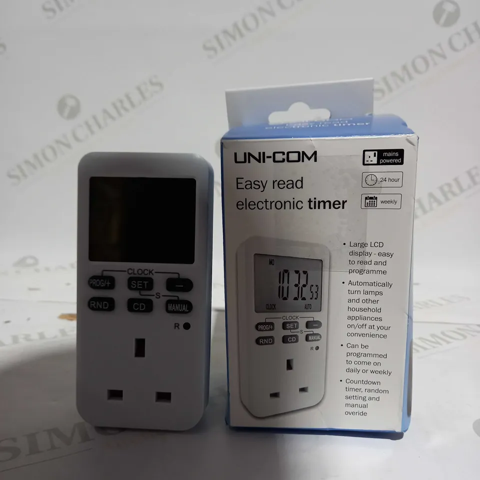 UNI-COM EASY READ DIGITAL ELECTRONIC TIMER SOCKET