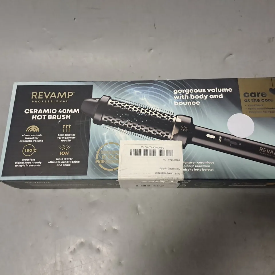 BOXED REVAMP PROFESSIONAL CERAMIC 40MM HOT BRUSH BR-1400A-GB