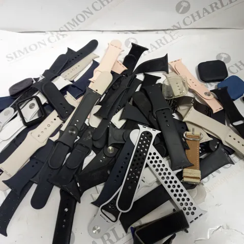 APPROX 30 ASSORTED LOOSE SMART WATCH STRAPS IN VARIOUS DESIGNS AND SIZES. 