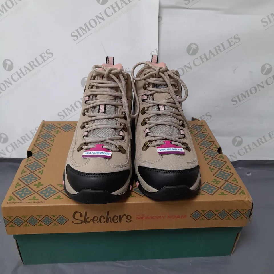 SKECHERS LADIES BEIGE WATERPROOF TRAINERS SIZE 4