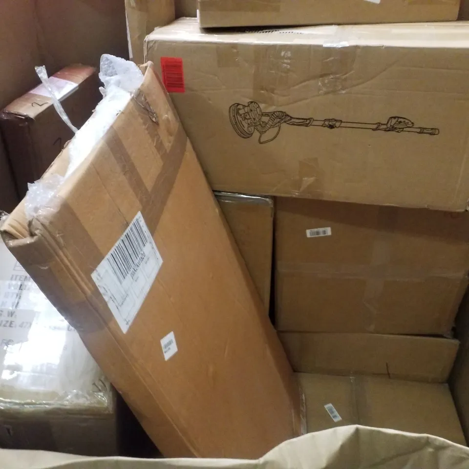 PALLET CONTAINING ASSORTED PRODUCTS INCLUDING 6L ALUMINIUM FRUIT PRESS, BASKETBALL BACKBOARD,  PRESSURE WASHER & LED CONTROL DEVICE