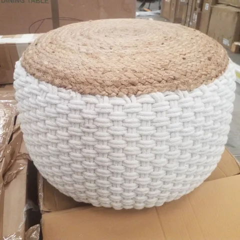 BOXED BELIANI ROUND 2 COLOUR POUFFE