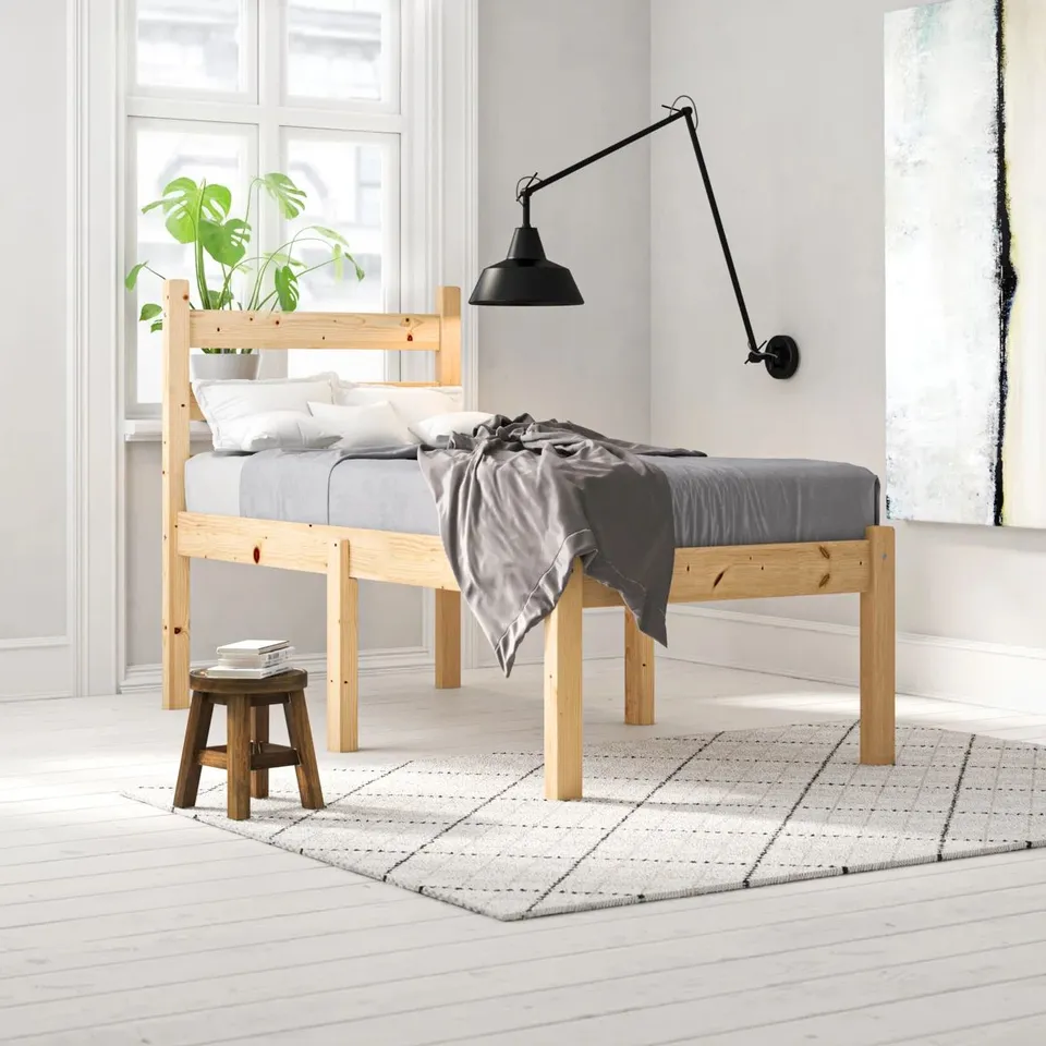 BOXED EDMONTON EUROPEAN SINGLE HEAVY DUTY SOLID BED 
