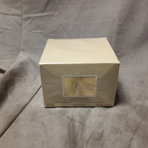 BOXED AND SEALED LILY SATIN MOISTURISING BODY CREAM (250G)