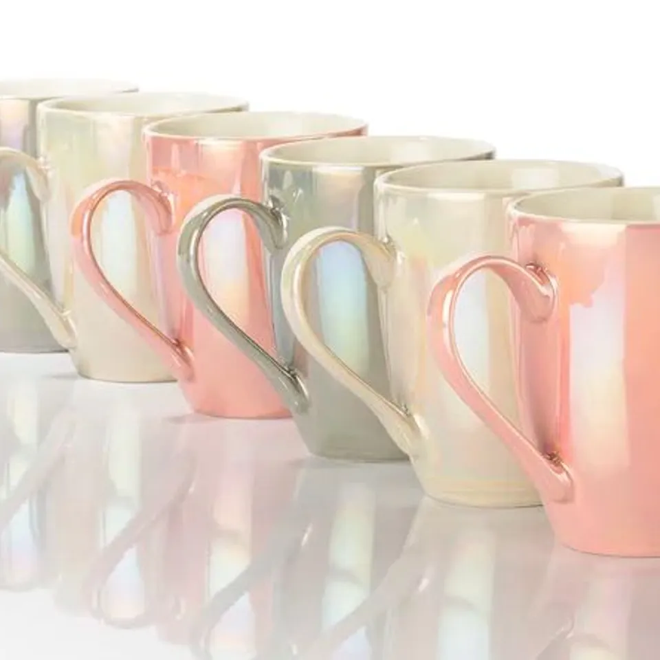 BOXED BORNAMAN BONE CHINA MUG SET OF 6 (1 BOX)