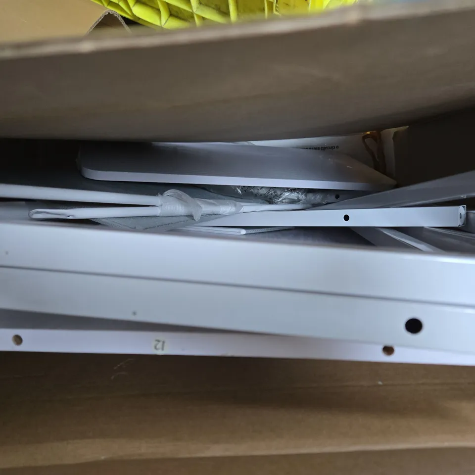 COMPUTER DESK WITH DRAWERS & POWER OUTLETS, 100 CM OFFICE DESK WITH STORAGE MONITOR STAND - COLLECTION ONLY