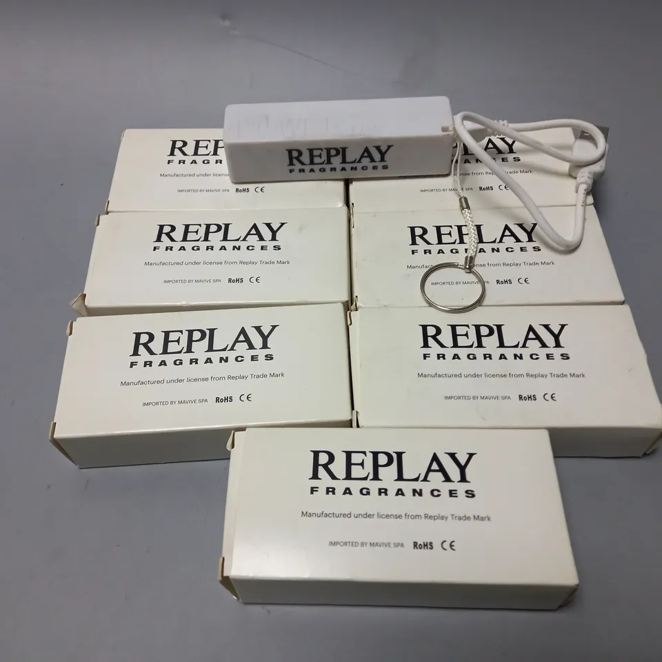 APPROXIMATELY 7 REPLAY FRGRANCES CUSTOM POWERBANKS