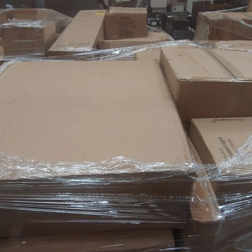 PALLET CONTAINING A VERY LARGE QUANTITY OF ASSORTED DESIGNER LIGHTING PRODUCTS