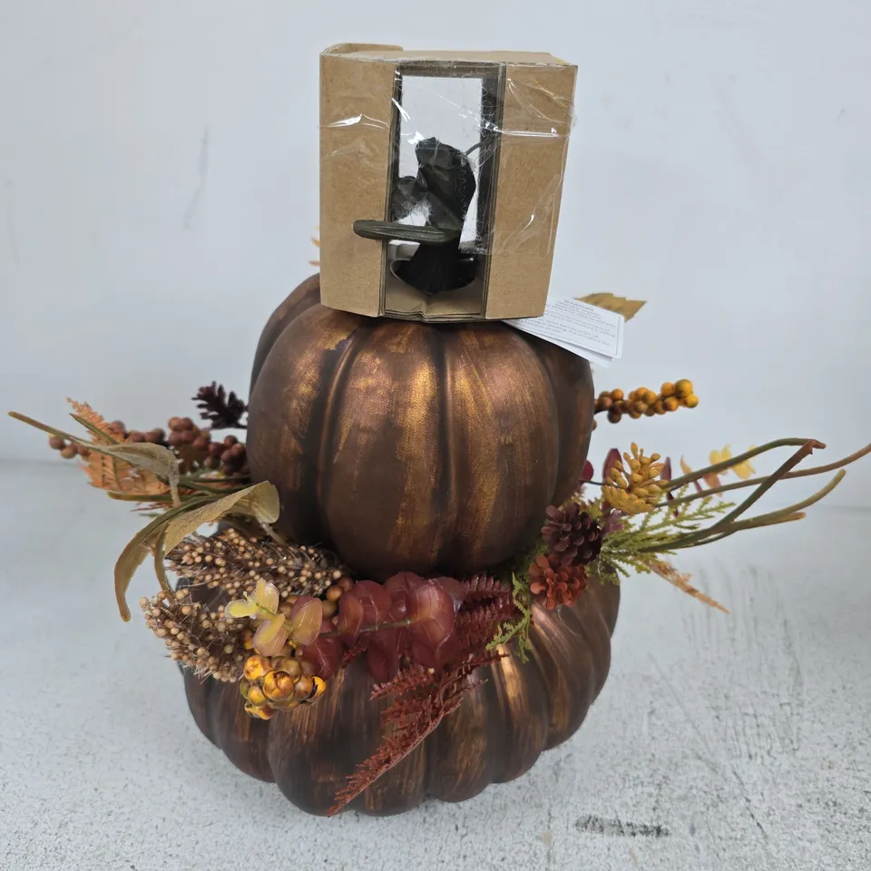33 CM PUMPKIN STACK AUTUMN DECORATION 