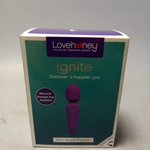 BOXED AND SEALED LOVEHONEY IGNITE MINI WAND VIBRATOR