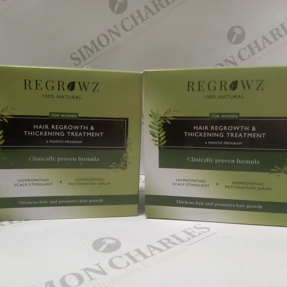 BOX OF 2 REGROWZ HAIR REGROWTH & THICKENING TREATMENT KITS