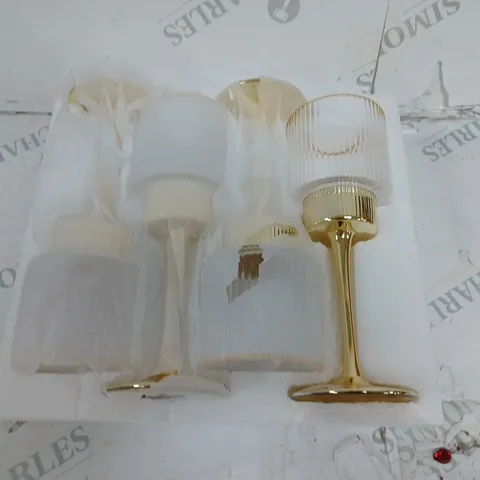 BUNDLEBERRY BY AMANDA HOLDEN SET OF 4 FLUTED WINE GLASSES