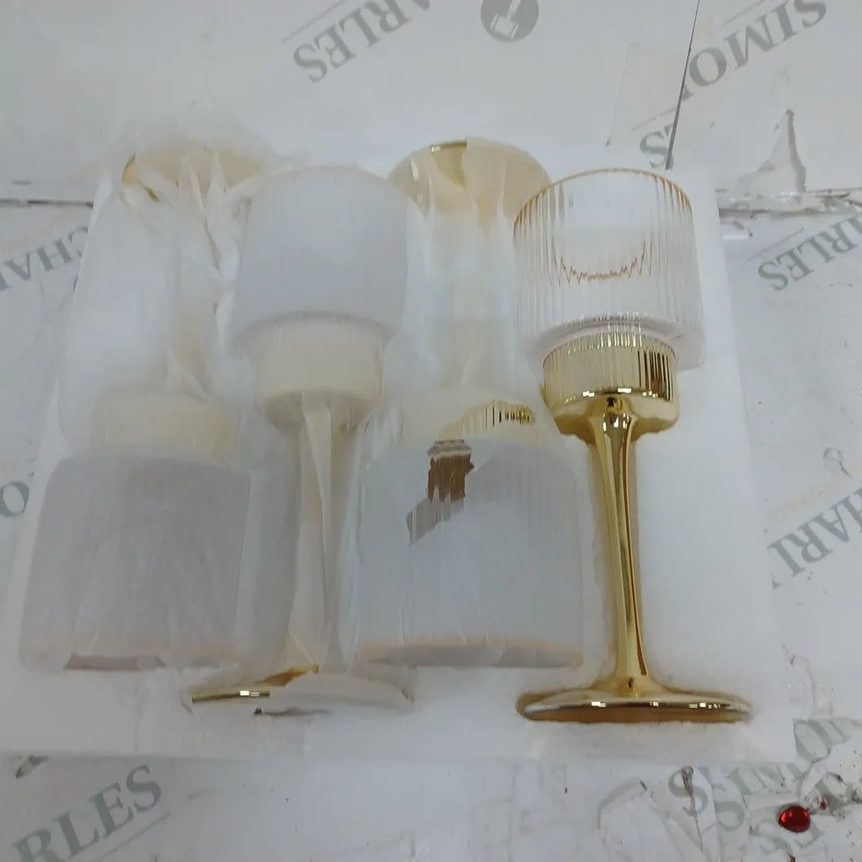 BUNDLEBERRY BY AMANDA HOLDEN SET OF 4 FLUTED WINE GLASSES