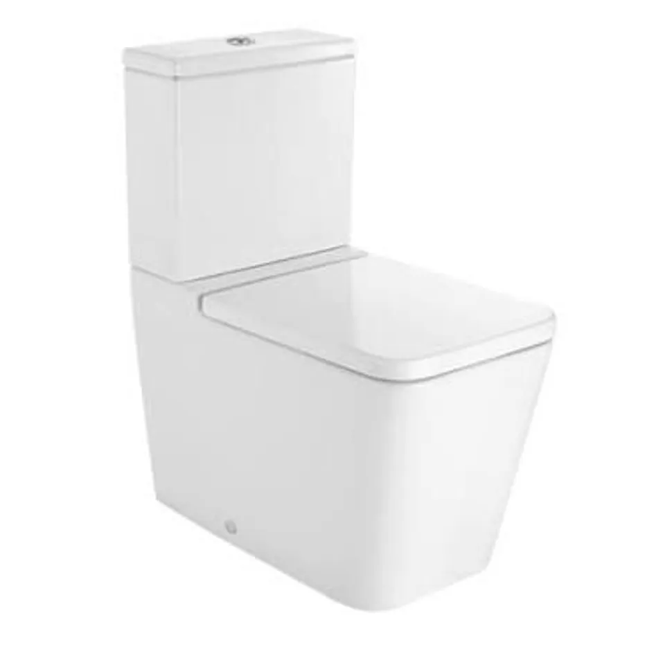 BRAND NEW BOXED ROCA INSPIRA SQUARE CLOSE COUPLED WC PAN 645X370MM - WHITE