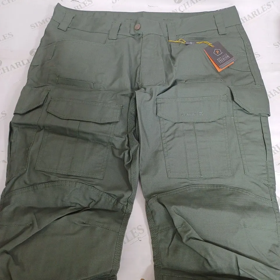 PENTAGON LYCOS COMBAT PANTS IN CAMO GREEN - 40W 32L
