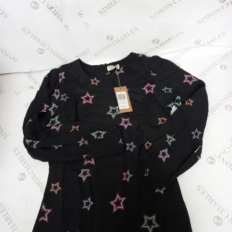 SUGARHILL BLACK RAINBOW STAR DRESS SIZE 10