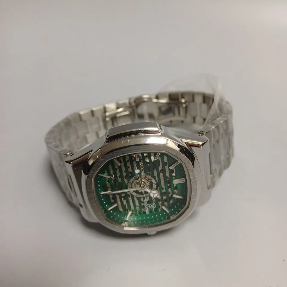 MENS VONLANTHEN AUTOMATIC WATCH – SKELETON DIAL – STAINLESS STEEL STRAP – GLASS EXHIBITION BACK CASE