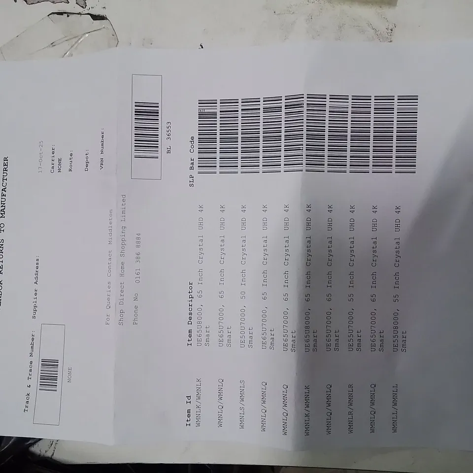 PALLET CONTAINING APPROXIMATELY 10 DAMAGED TVS