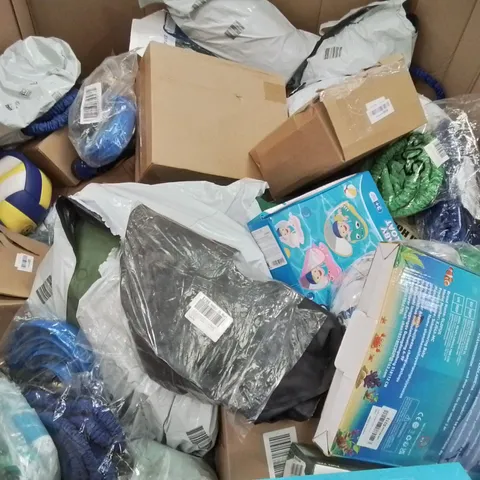 PALLET CONTAINING A LARGE QUANTITY OF ASSORTED HOSE PIPES, POOL INFLATABLES ECT