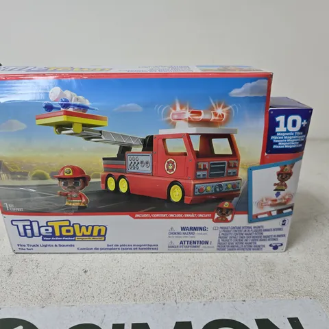 TILE TOWN FIRE TRUCK LIGHTS & SOUNDS TILE SET
