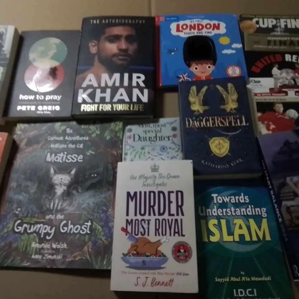 LARGE QUANTITY OF ASSORTED BOOKS TO INCLUDE MAURICE KEEN MEDIEVAL EUROPE, CONQUERING THE IMPOSSIBLE, DON WINSLOW THE POWER OF THE DOG AND VARIOUS CHILDREN'S BOOKS