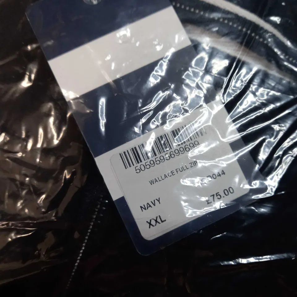 PACKAGED CREW CLOTHING COMPANY NAVY FULL ZIP JACKET - XXL