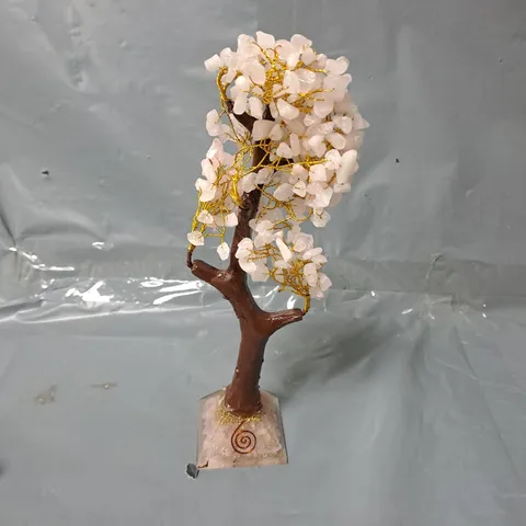 APPROXIMATELY 30 TREE CRYSTAL ORNAMENT - COLOURS MAY VARY