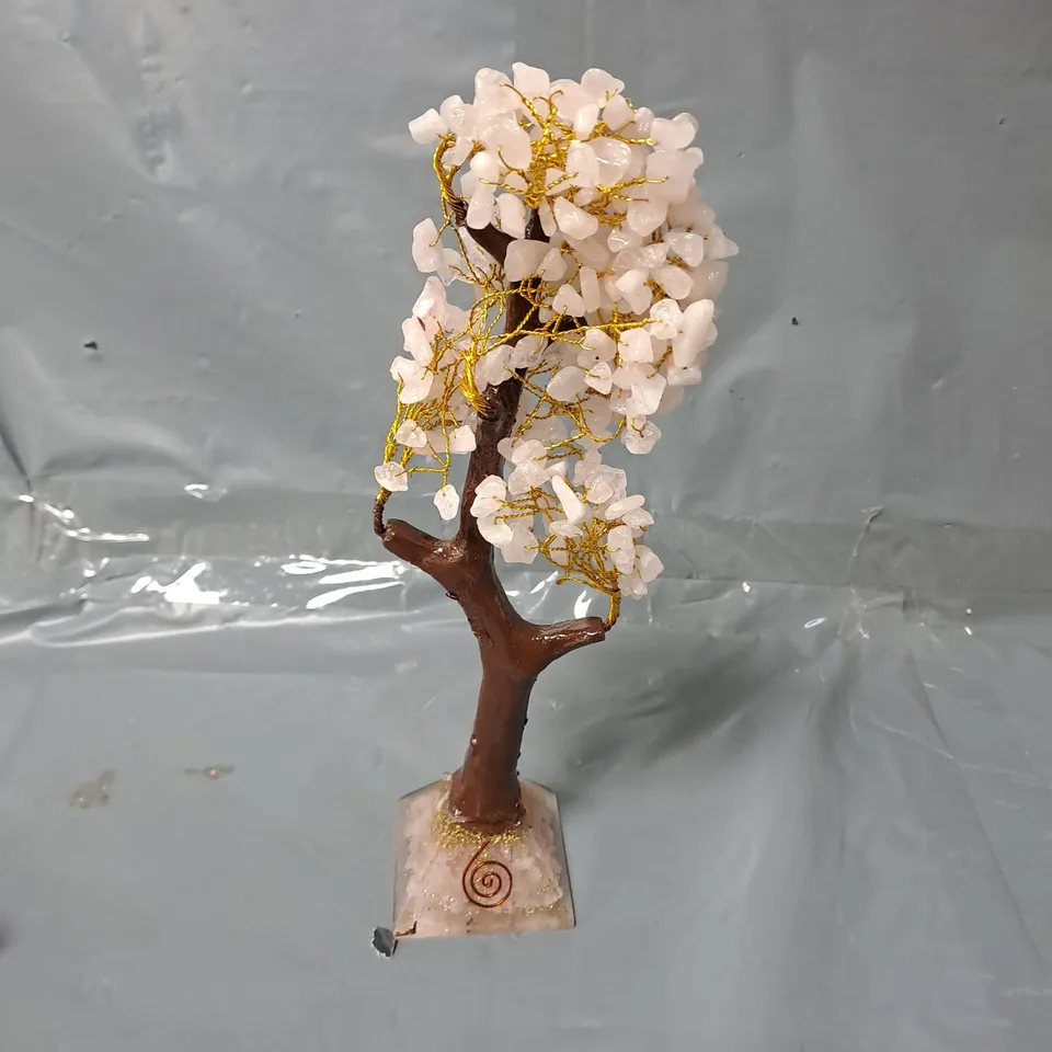 APPROXIMATELY 30 TREE CRYSTAL ORNAMENT - COLOURS MAY VARY