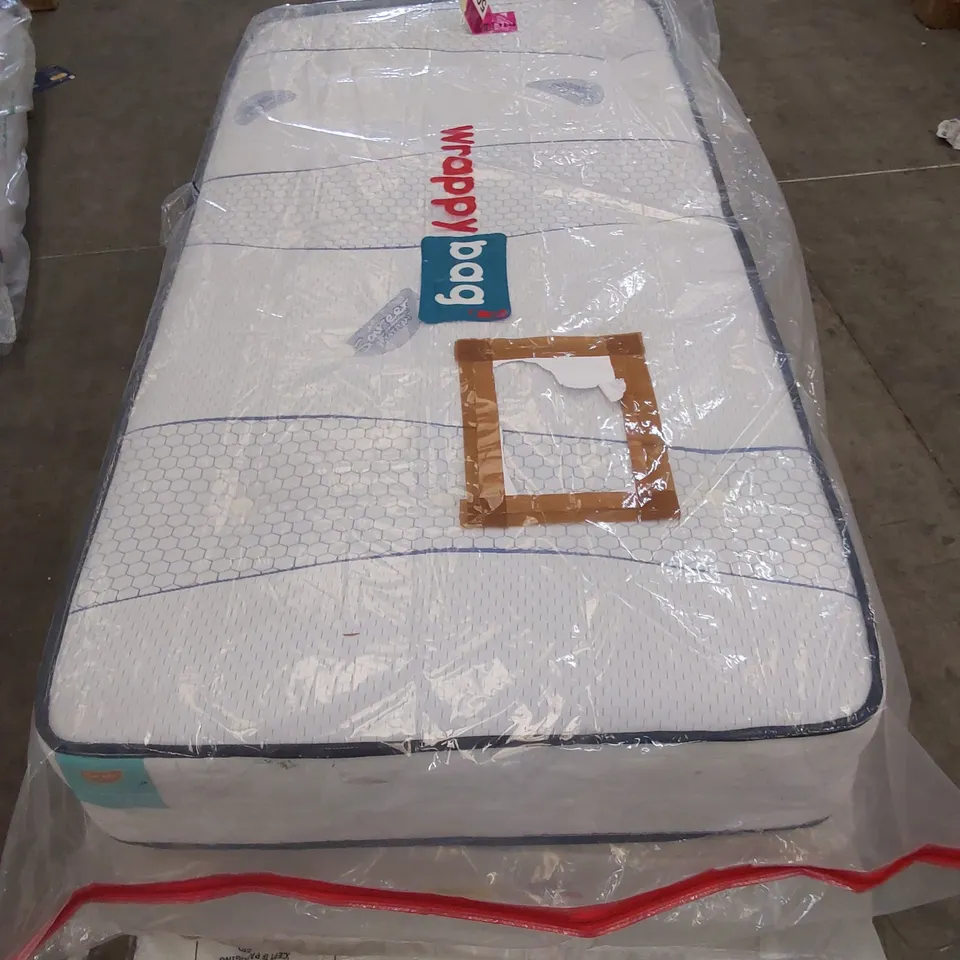 QUALITY BAGGED COOL BLUE OPEN COIL 3' SINGLE MATTRESS 