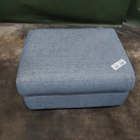 QUALITY BRITISH DESIGNER G PLAN HAMILTON STORAGE FOOTSTOOL BAMBOO SKY FABRIC 