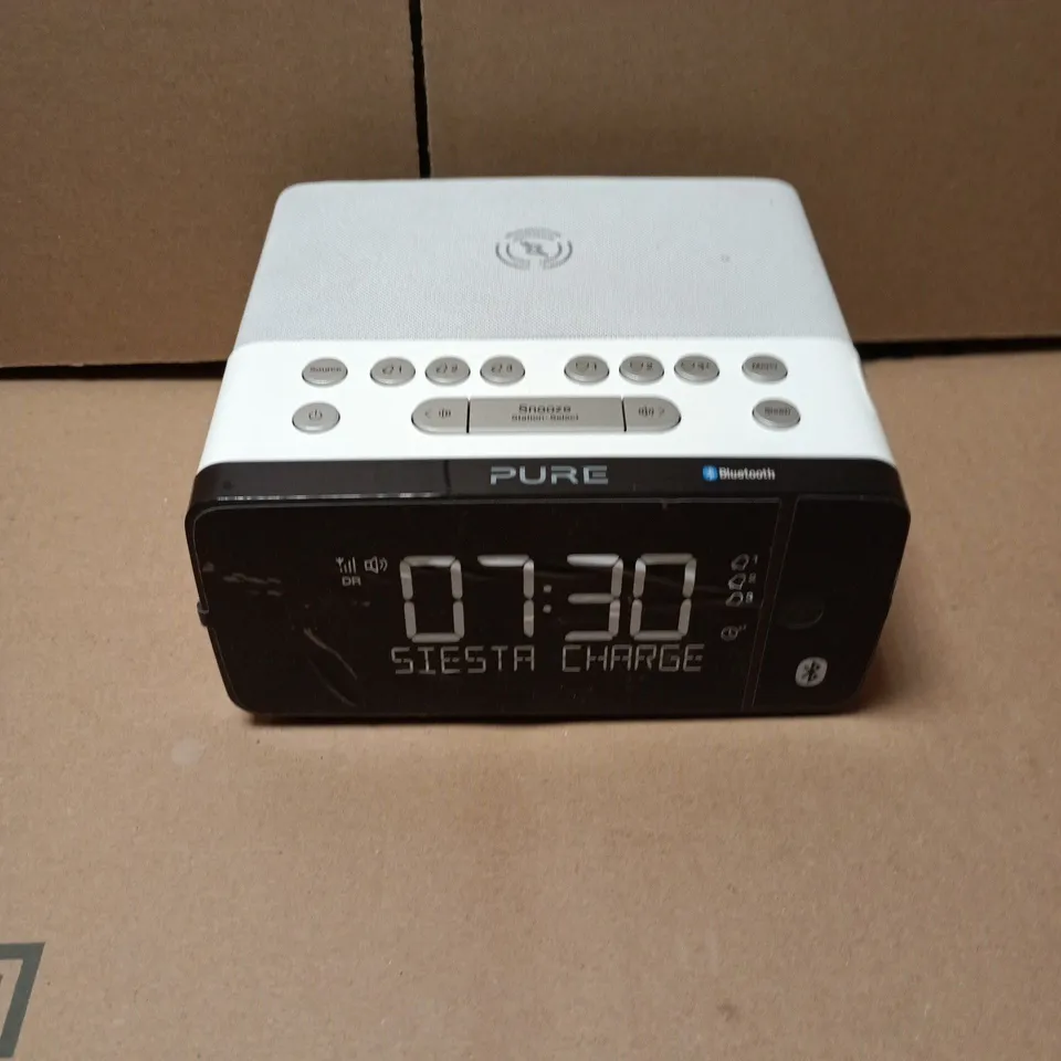 BOXED PURE SIESTA CHARGE ALARM CLOCK RADIO